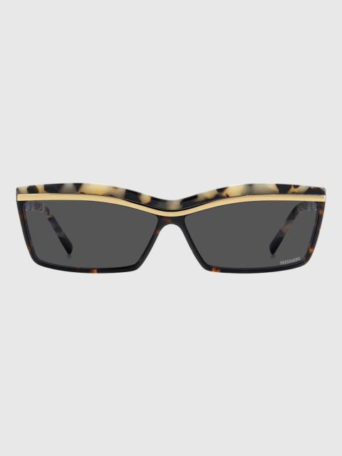 Missoni Seasonal rectangular acetate sunglasses