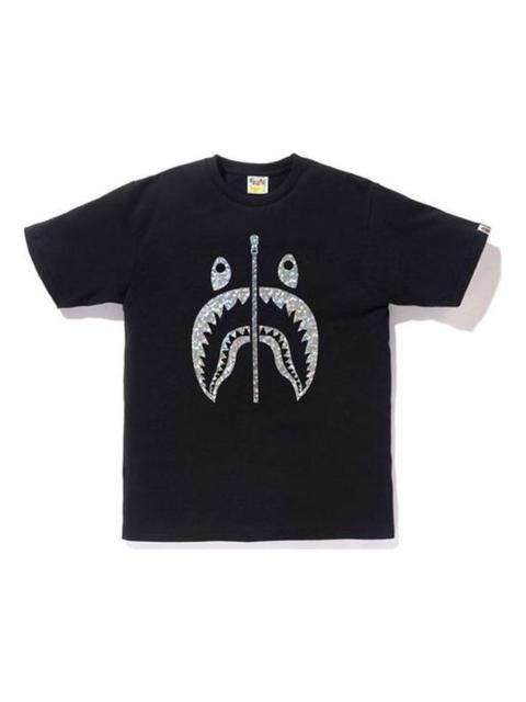 A Bathing Ape Half Zip Shark Face T-Shirt 'Black' 1G30-110-063