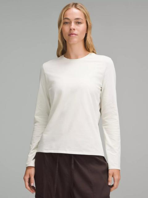 Organic Cotton Crewneck Long-Sleeve Shirt