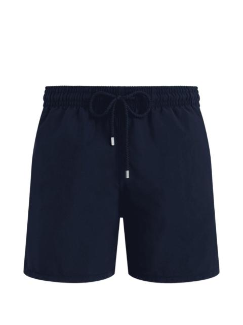 drawstring patch pocket swimming shorts