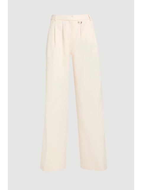 Tencel Blend Tailored Wide Leg Trouser