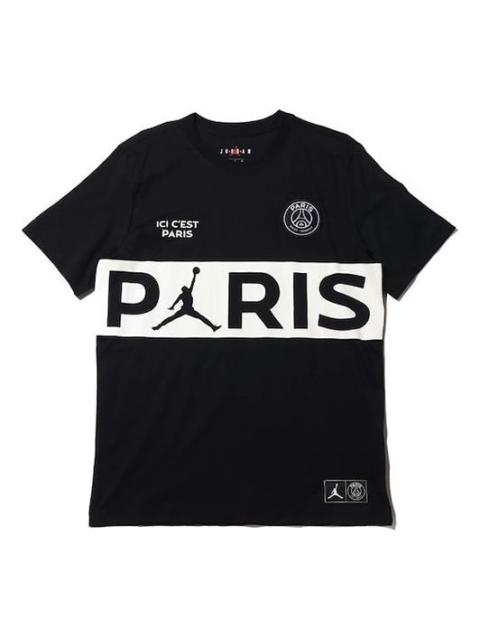 Air Jordan x PSG Crossover Paris Saint-Germain Short Sleeve 'Black White' BQ8390-010