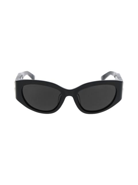 Women's Bossy Round Af Sunglasses in Black