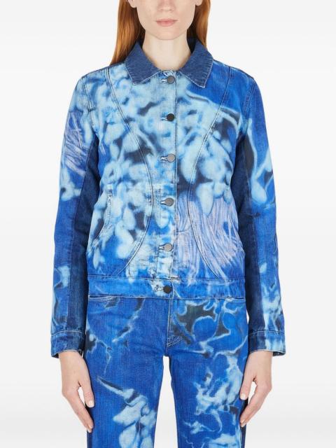 graphic-motif denim jacket