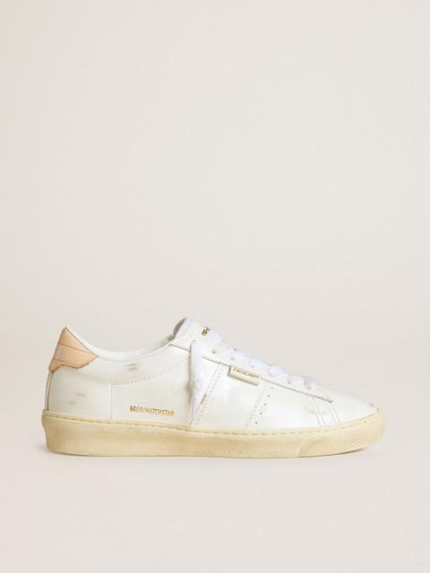 Matchstar in leather with peach pink heel tab