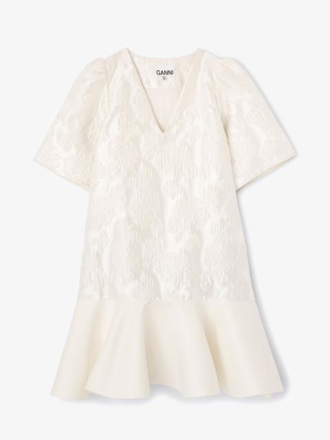 SATIN CLOQUE MINI DRESS