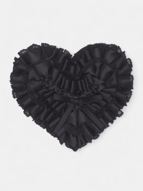 Black Bow Heart Clutch Bag