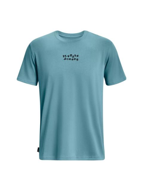 Under Armour Checkered Heavyweight T-shirt 'Blue' 1376837-400