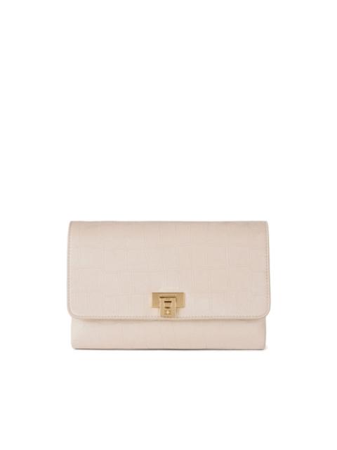 suede clutch bag