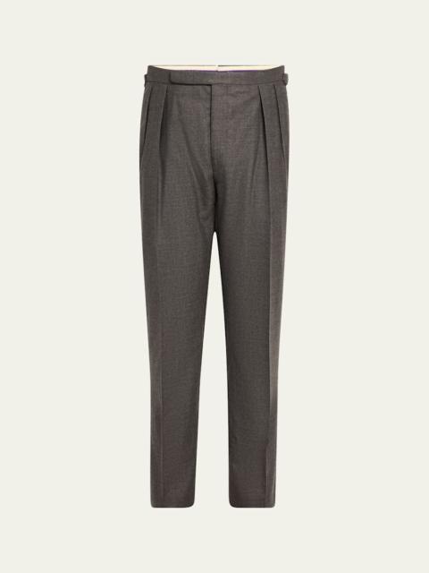 Men's Gregory Pleated Flannel Pants