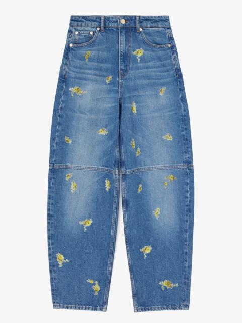 STARY BARREL JEANS IN PRINTED DENIM