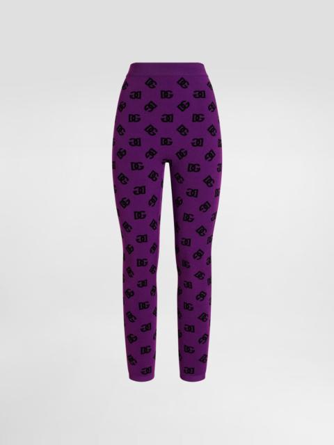 Printed jacquard leggings