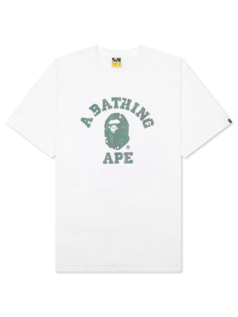 BITMAP COLLEGE TEE - WHITE