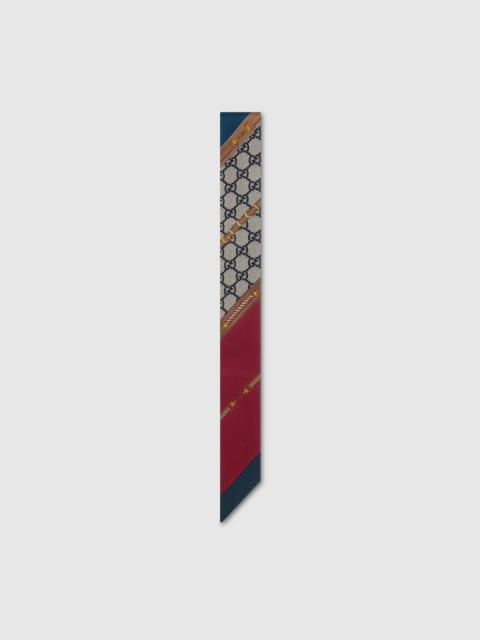 Gucci heritage print silk ribbon