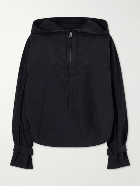 Embellished Recycled-shell Half-zip Jacket