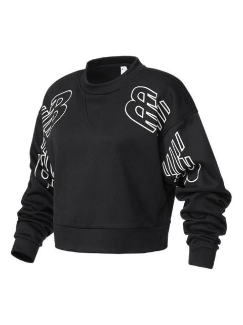 (WMNS) New Balance Relentless Boxy Pullover 'Black White' WT21151-BK