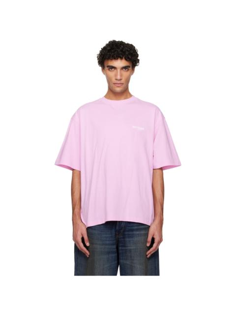 Pink '1506' Wave Logo T-shirt
