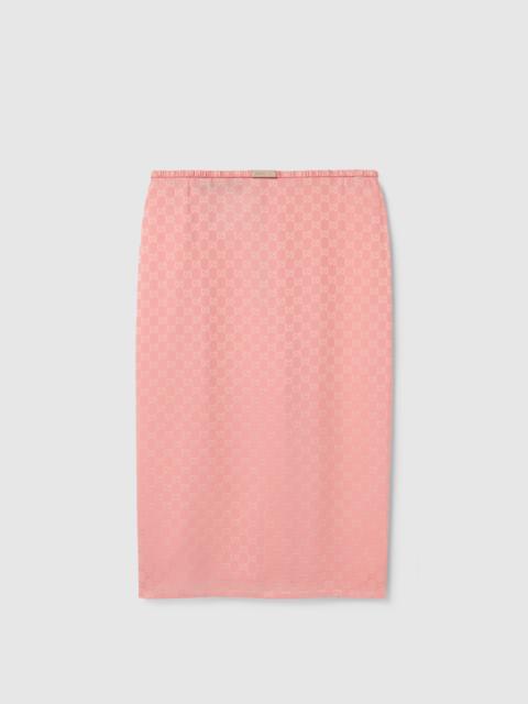 GG silk jacquard skirt