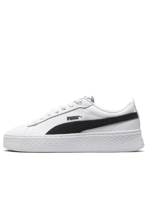 (WMNS) PUMA Smash Platform L 'White Black' 366487-12