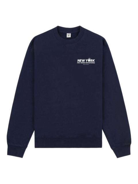 text-print crew-neck sweater