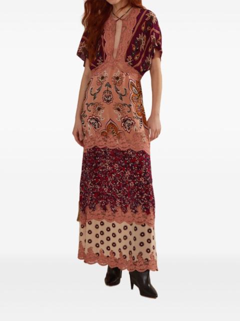 Glam Tapestry floral-lace dress