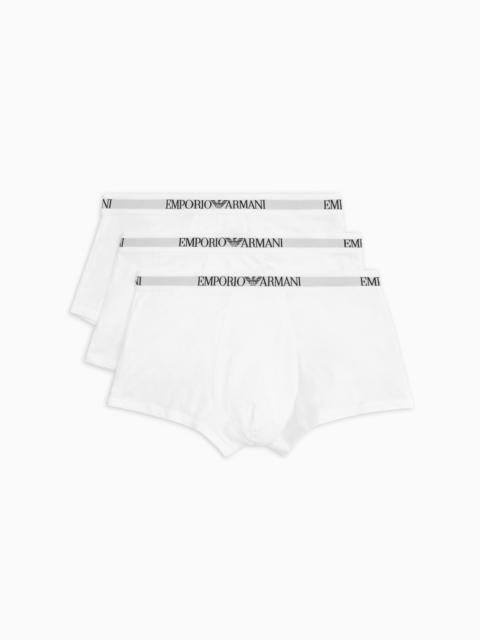 Three-pack of pure cotton basic boxer briefs
