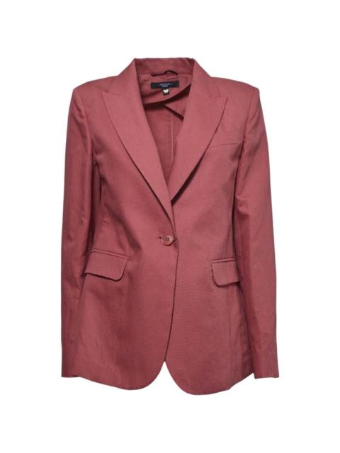 notched-lapel flap-pocket blazer