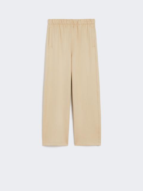 FILOVIA Cotton and silk jersey fleece trousers