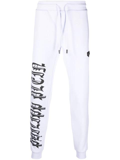 Gothic Plein cotton track pants
