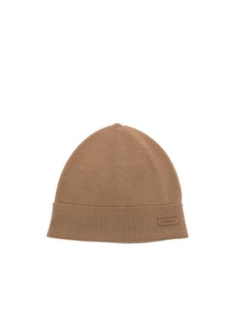 ribbed wool beanie