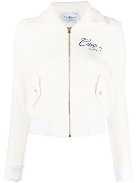 CASABLANCA WOMEN Caza Terry Track Jacket Off White
