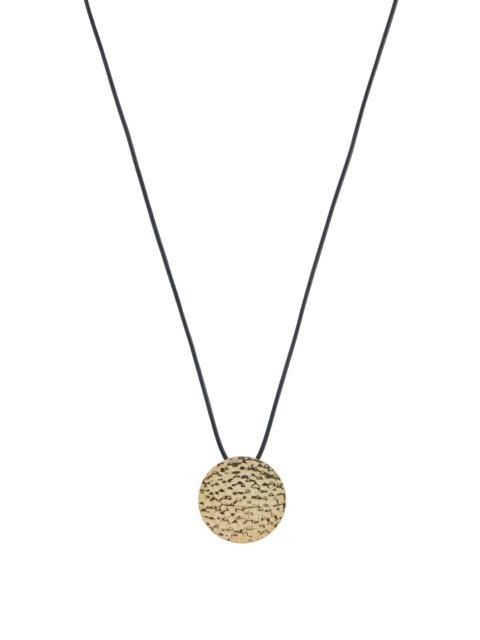 Wheel of Fortune Pendant in 18K Yellow Gold (Black Leather Cord)
