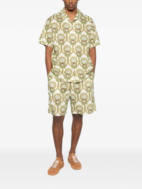 Drole De Monsieur Print Camp Shorts