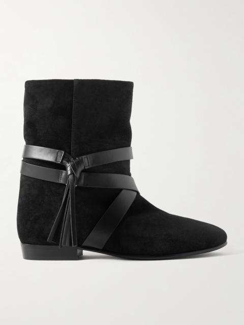 Rejen Leather-trimmed Suede Ankle Boots