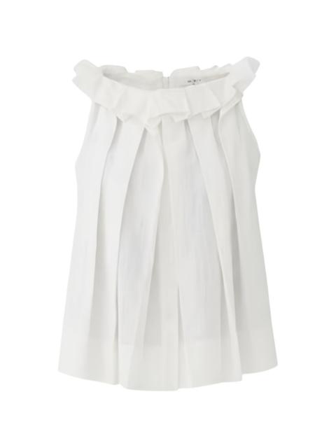 ruffled pleated top