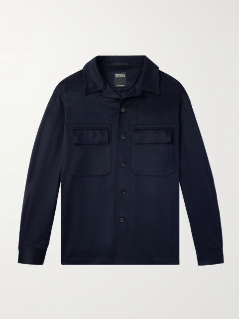 Oasi Cashmere Overshirt Navy