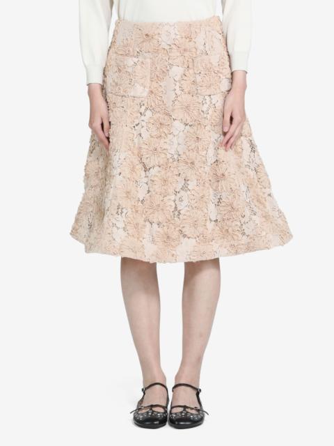 KNEE-LENGTH LACE SKIRT