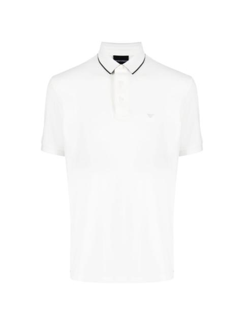 logo-embroidered piquÃ© polo shirt