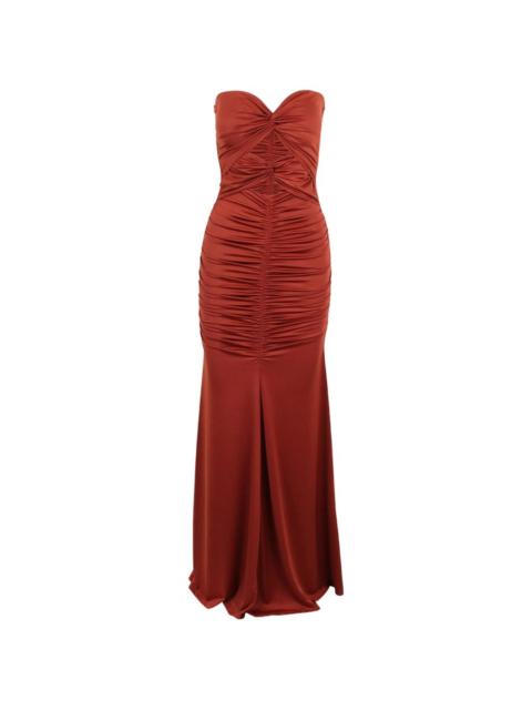 Jeremi ruched strapless dress