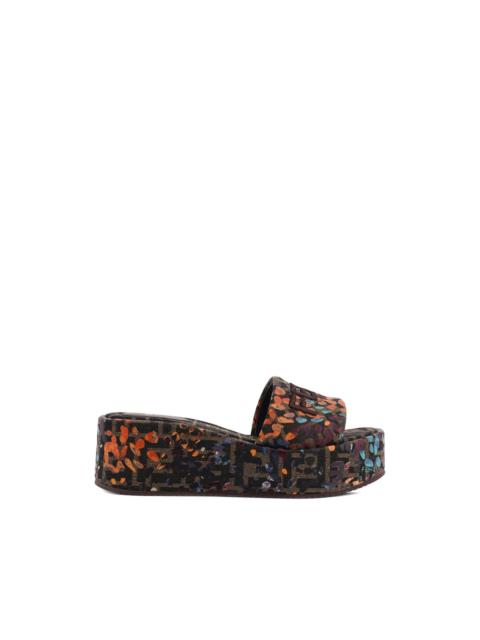 embroidery-logo platform sandals