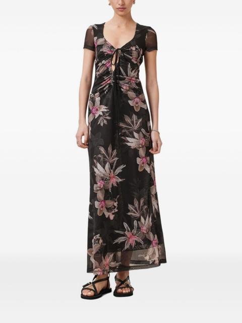 Gabby floral-print drawstring dress