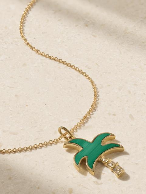 9-karat And 18-karat Gold, Malachite And Diamond Necklace