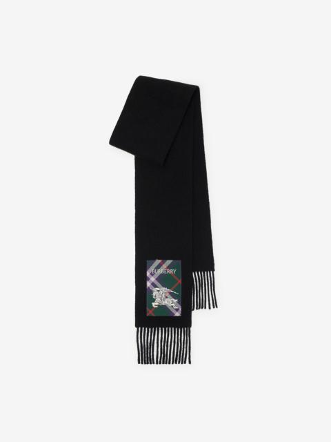Check Label Cashmere Scarf