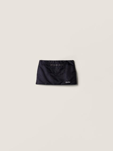 Technical gazar and fleece skirt