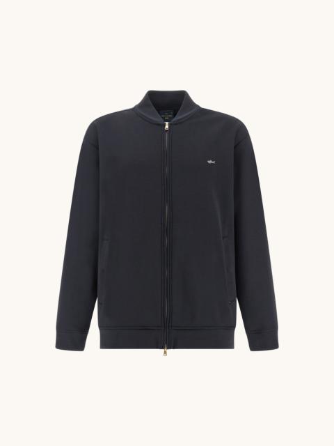 ZIP‑UP SWEATSHIRT IN ACTIVE FLEECE COTTON