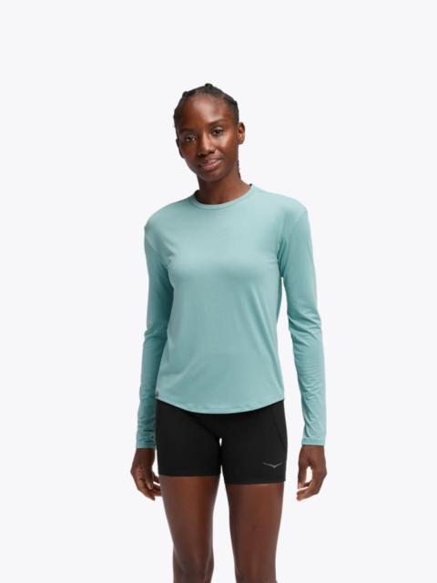 Women's HOKA Essential LS Tee Shirt in Sea Water
