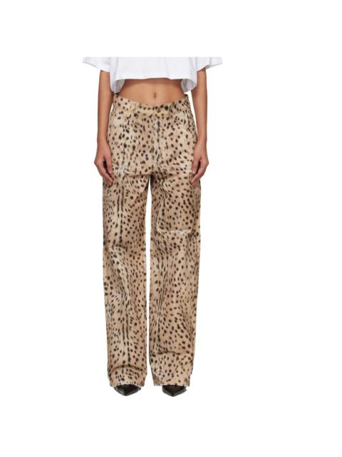 Beige Deer Carpenter Jeans