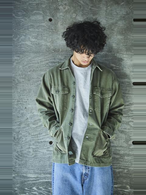 ORSLOW 4 POCKET US ARMY FATIGUE SHIRT VINTAGE WASHED DARK OLIVE