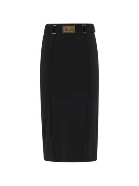 logo-detail midi skirt
