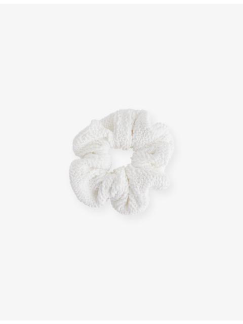 Ruched stretch-woven scrunchie